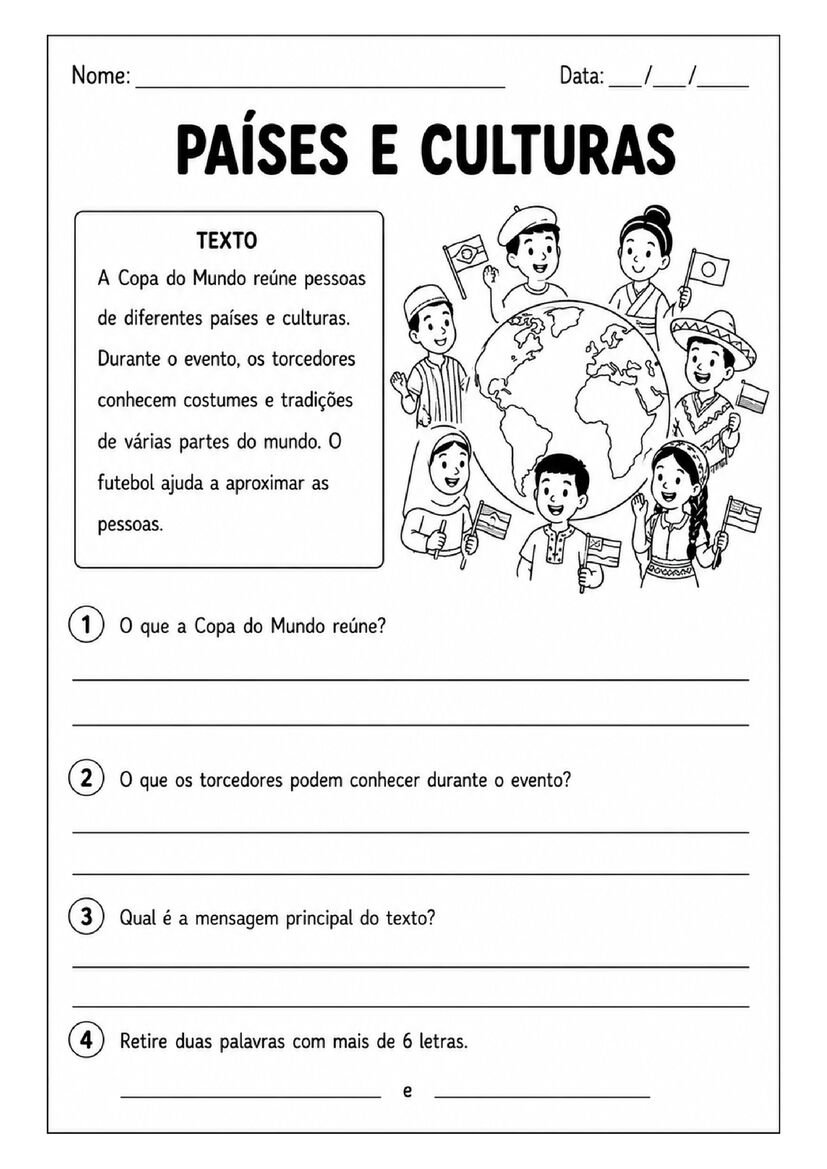Atividades copa do mundo 3º ano para baixar página 4